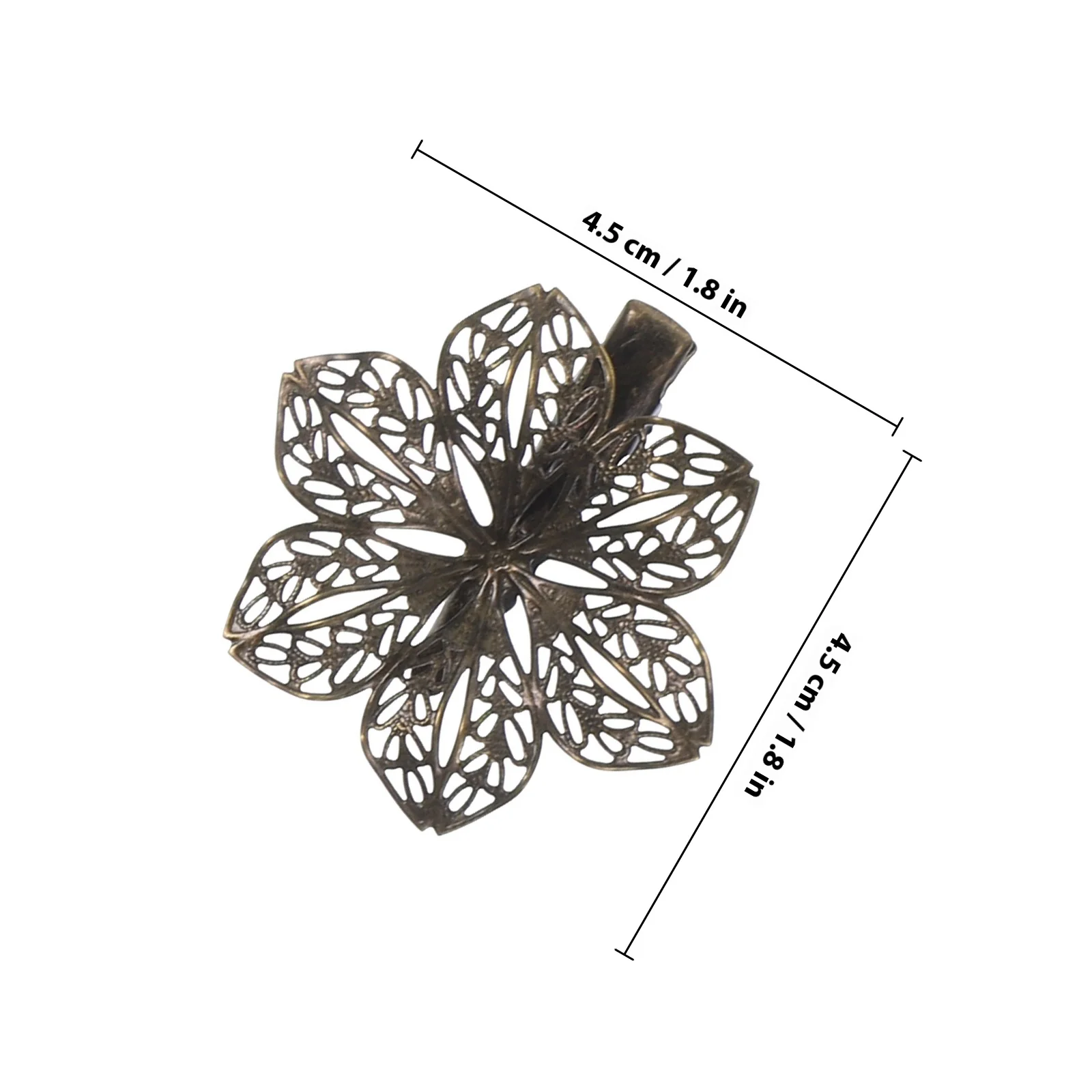 16 قطعة من مشابك الشعر على شكل فراشات كلاسيكية من البرونز، مشابك فرنسية عتيقة، إكسسوارات أنيقة للنساء والفتيات والحفلات اليومية #3