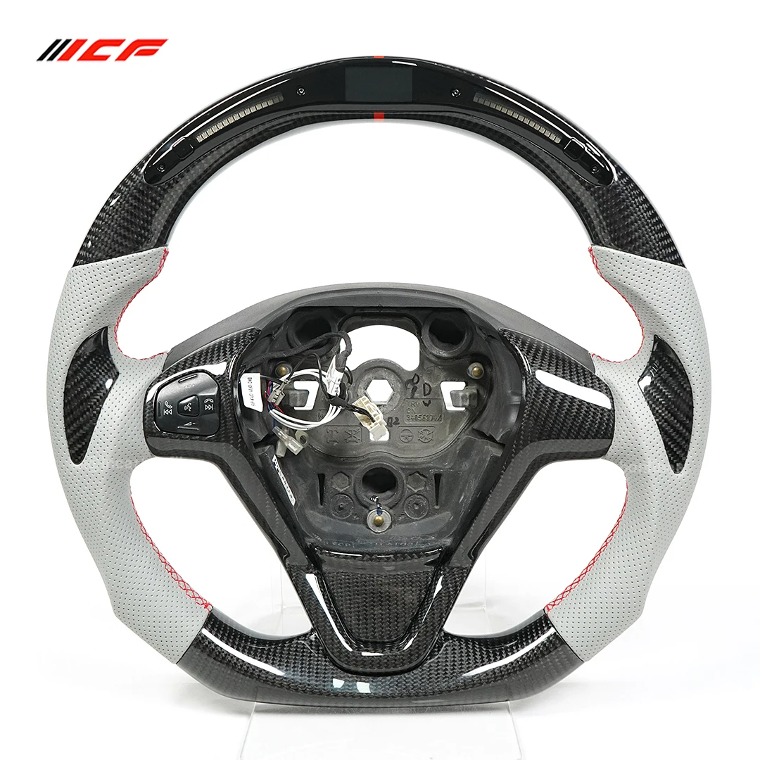 

For Ford Fiesta MK7 MK7.5 ST180 Carbon Fiber Steering Wheel 2009 2010 Perforated Leather Multiple Customized Solutions