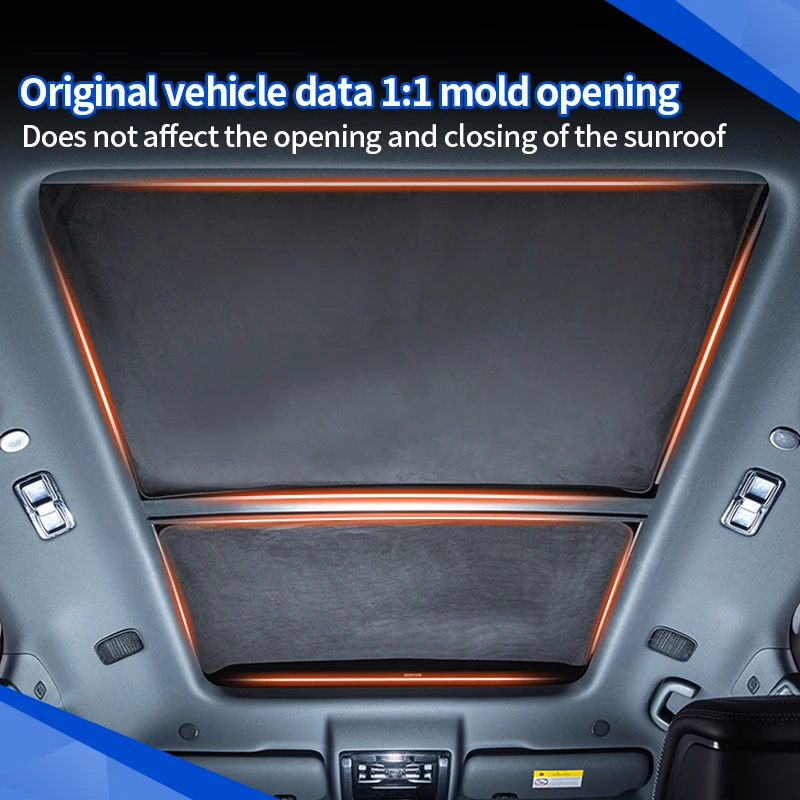 Sunroof Shade Electrostatic Adsorption For BYD Leopard 5/8 Denza B5/8 2024+ Roof UV Protection Thermal Insulation Auto Parts