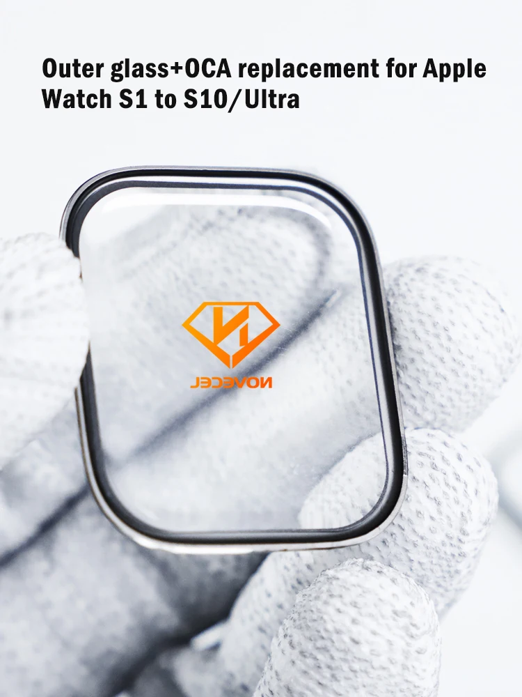 Novecel 5 szt. Szkło dotykowe LCD do Apple Watch Series 9 8 7 6 S10 S11 S5 S6 45mm 42mm 44mm + OCA, zamiennik — zdjęcie 2