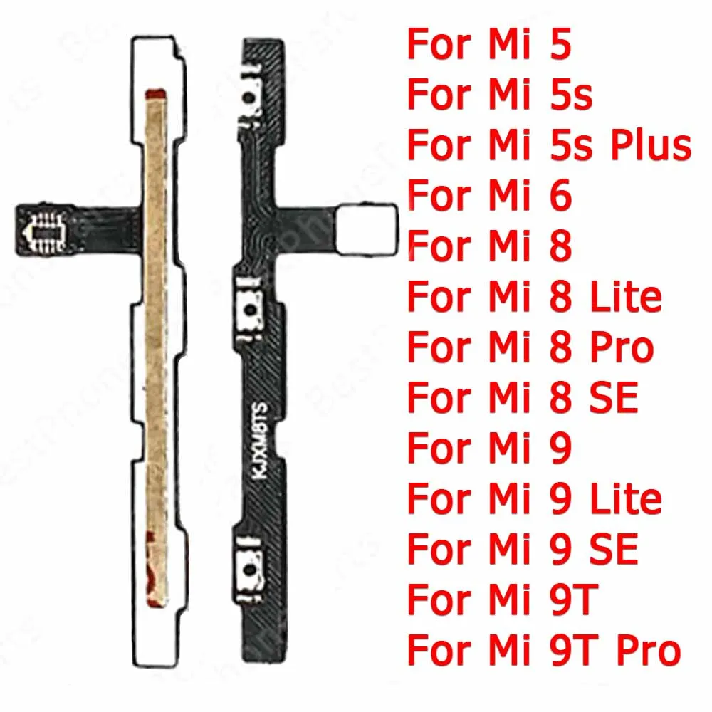 For Xiaomi Mi 8 SE 9 Lite 9T Pro 5 5S Plus 6 Play Volume Power On Off Key Switch Replacement New Flex Cable