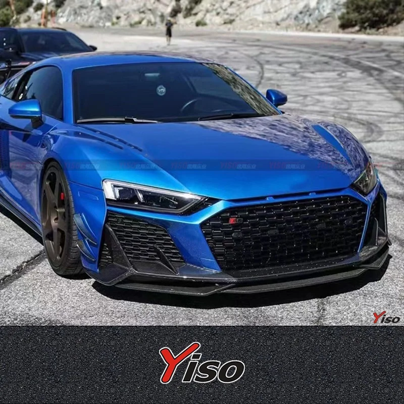 Suitable for 2019-2023 models R8 Capristo body kit carbon fiber front lip air intake ducts side skirts R8 rear lip tail wings
