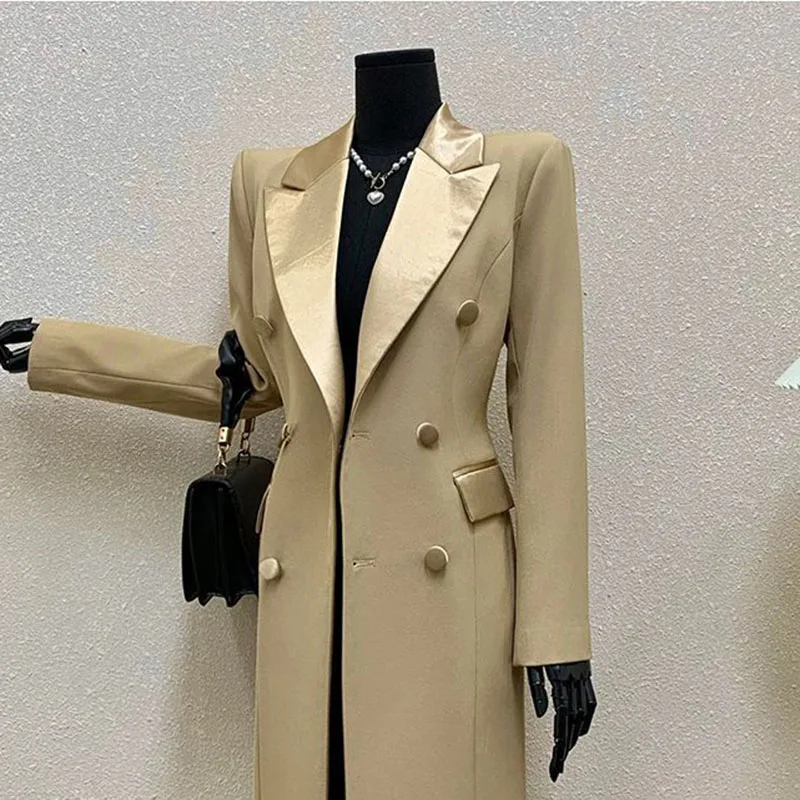 Pardessus femme 2025 nouvelle mode femmes Trench Coat printemps automne Camel or banlieue Double boutonnage femmes Trench Coat H617