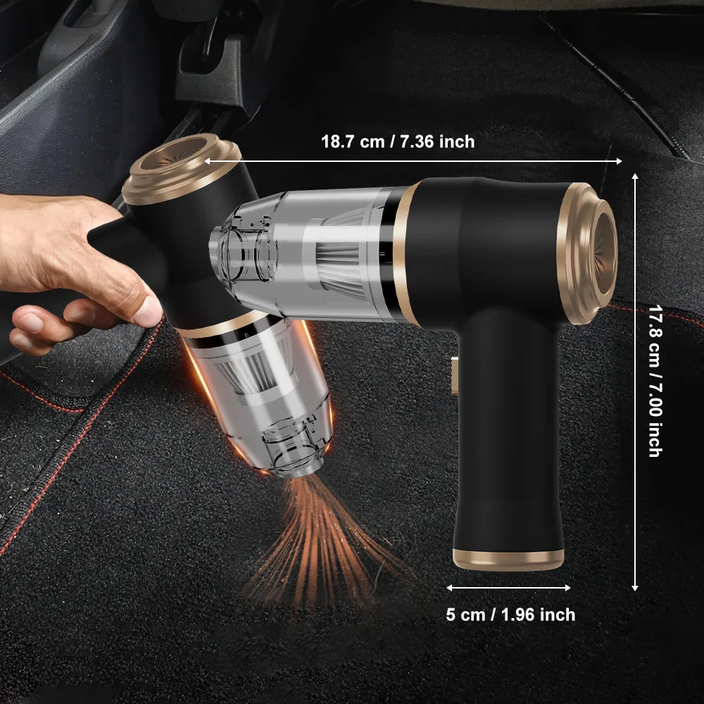 مكنسة كهربائية محمولة للسيارة لاسلكية، أجهزة منزلية، مناسبة للسيارات وغرف النوم والسجاد وشعر الحيوانات الأليفة وجهاز عالي الطاقة