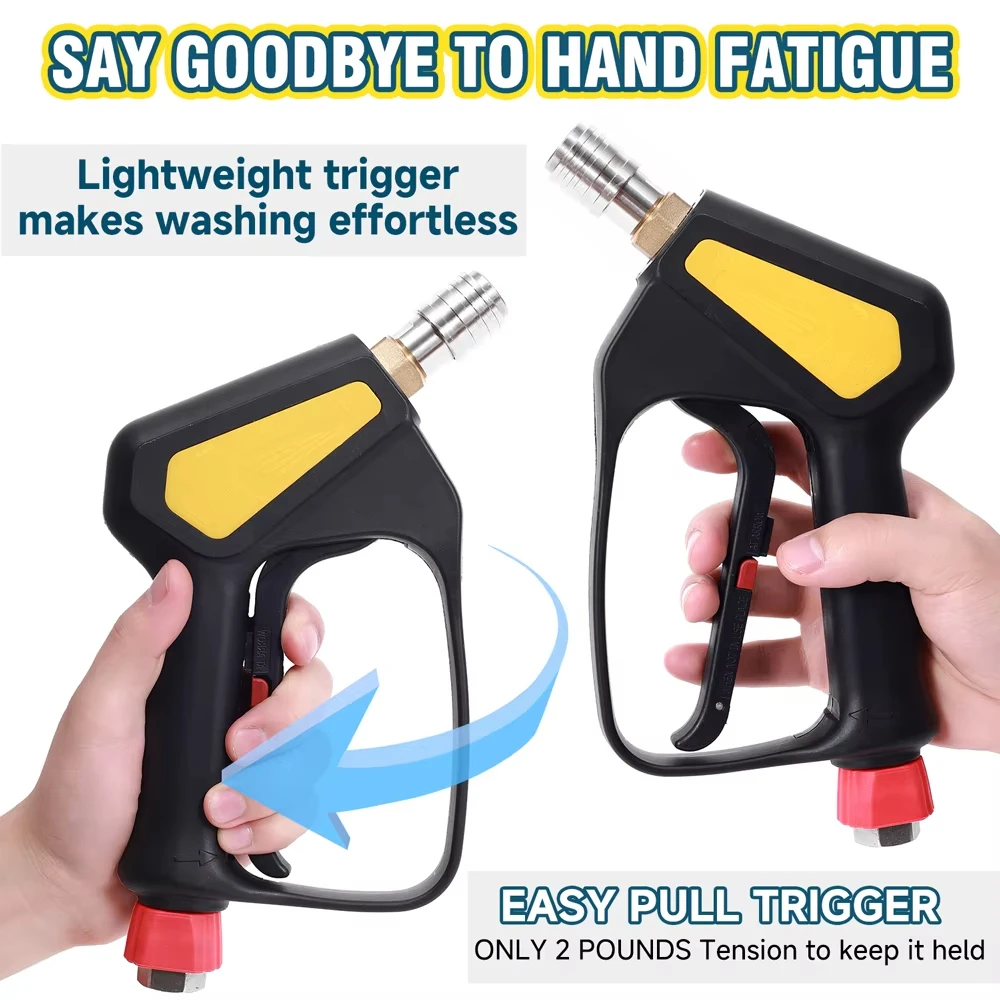 5075 PSI Replacement High Pressure Short Cleaning Gun Outdoor Car Wash Set Car Wash Gun ST-2300. Power Washing Trigger Spray Gun