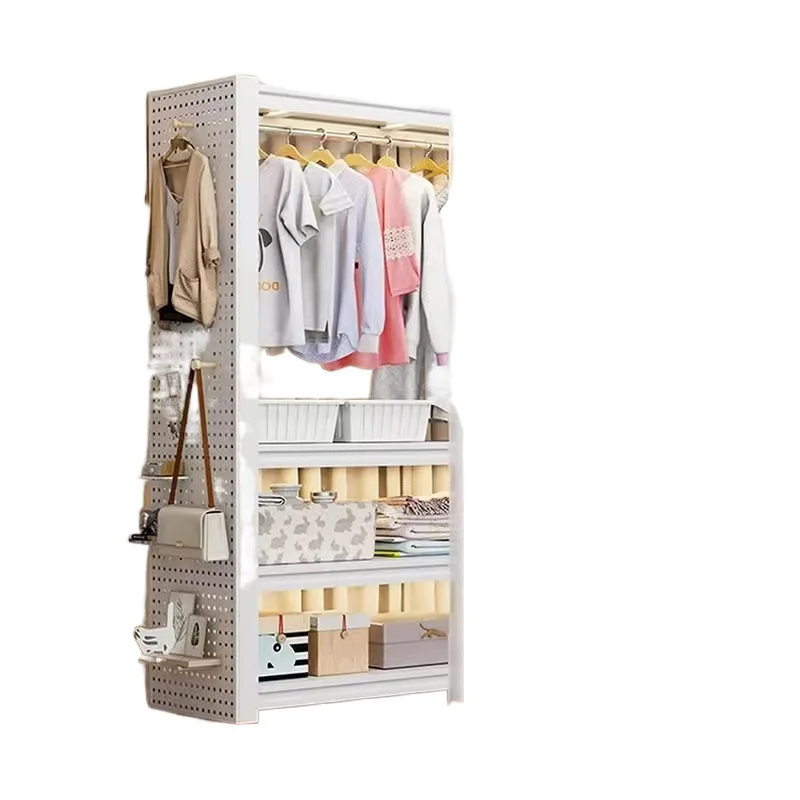 

Hanging hanger bedroom floor-to-ceiling steel rack wardrobe simple apartment open coat rack rental room