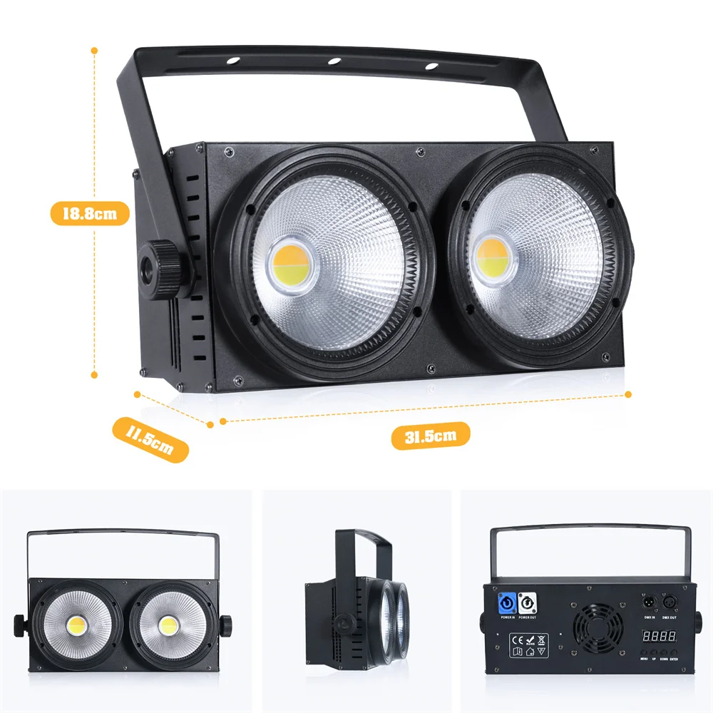 Yifamefly 200W COB Par Light 2 in 1 effetti di luce bianca fredda/calda Par Spotlight con DMX 8CH per l'illuminazione di nozze in discoteca della chiesa