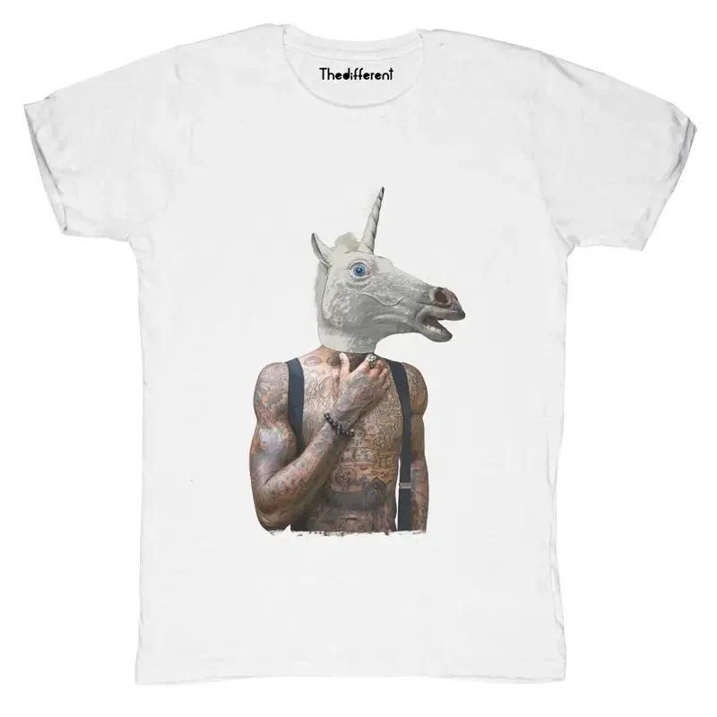 Nouveau T Shirt Fiammata Homme Masque Licorne Id e Cadeau