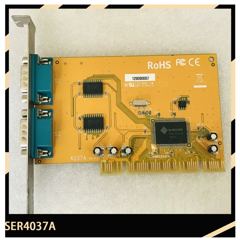 AeroPartsPCI To 2-port RS232 Serial Port Card Communication Card SER4037A