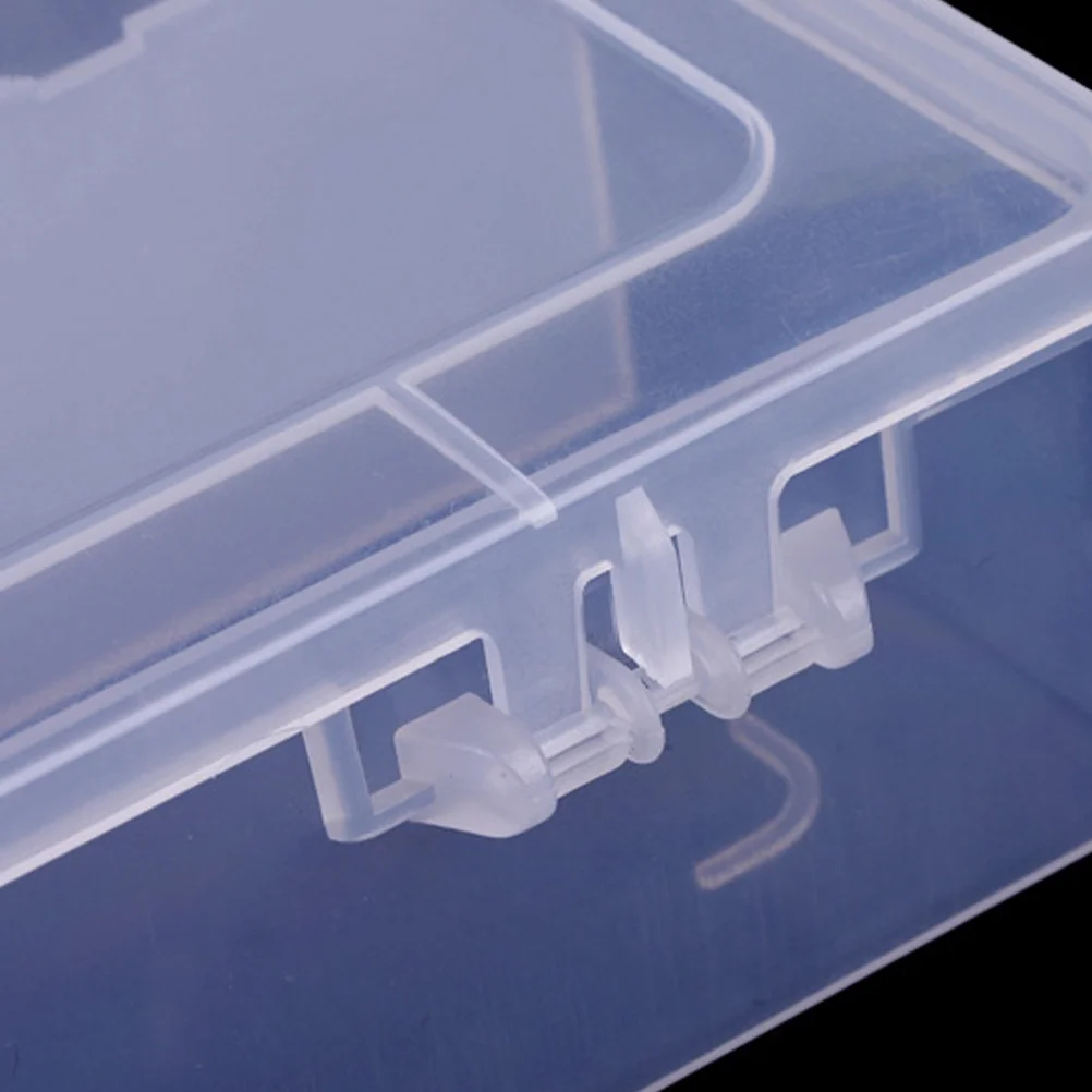 

2Pcs Eco-Friendly Plastic Manicure Tools Box Double Grid Organizer Jewelry Storage Case Portable Small Space Storage