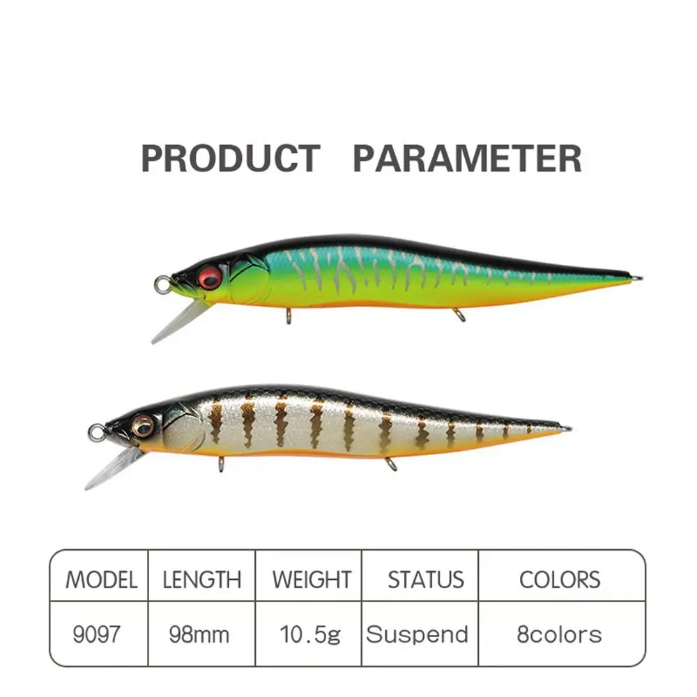 Floating Minnow Fishing Lure 98mm 10.5g Professional Quality Fishing Lures Hard Bait Quality Wobblers Mnnow Artificial Bait