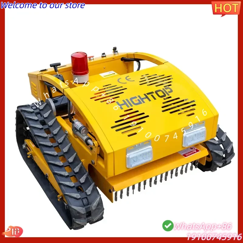 CE High Quality Self Propelled Garden Rubber Crawler Remote Control Lawn Mower for Sale