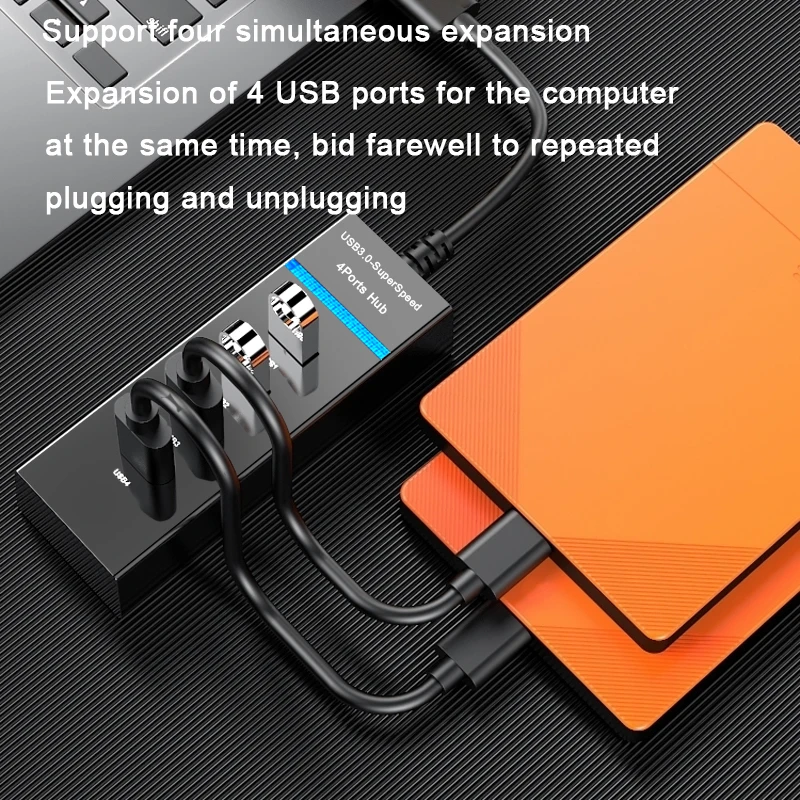 USB 3.0 Hub USB Hub Multi USB Splitter High Speed 7 Port USB Hub Multiple USB Port Multiple Expander for Pc Accessories
