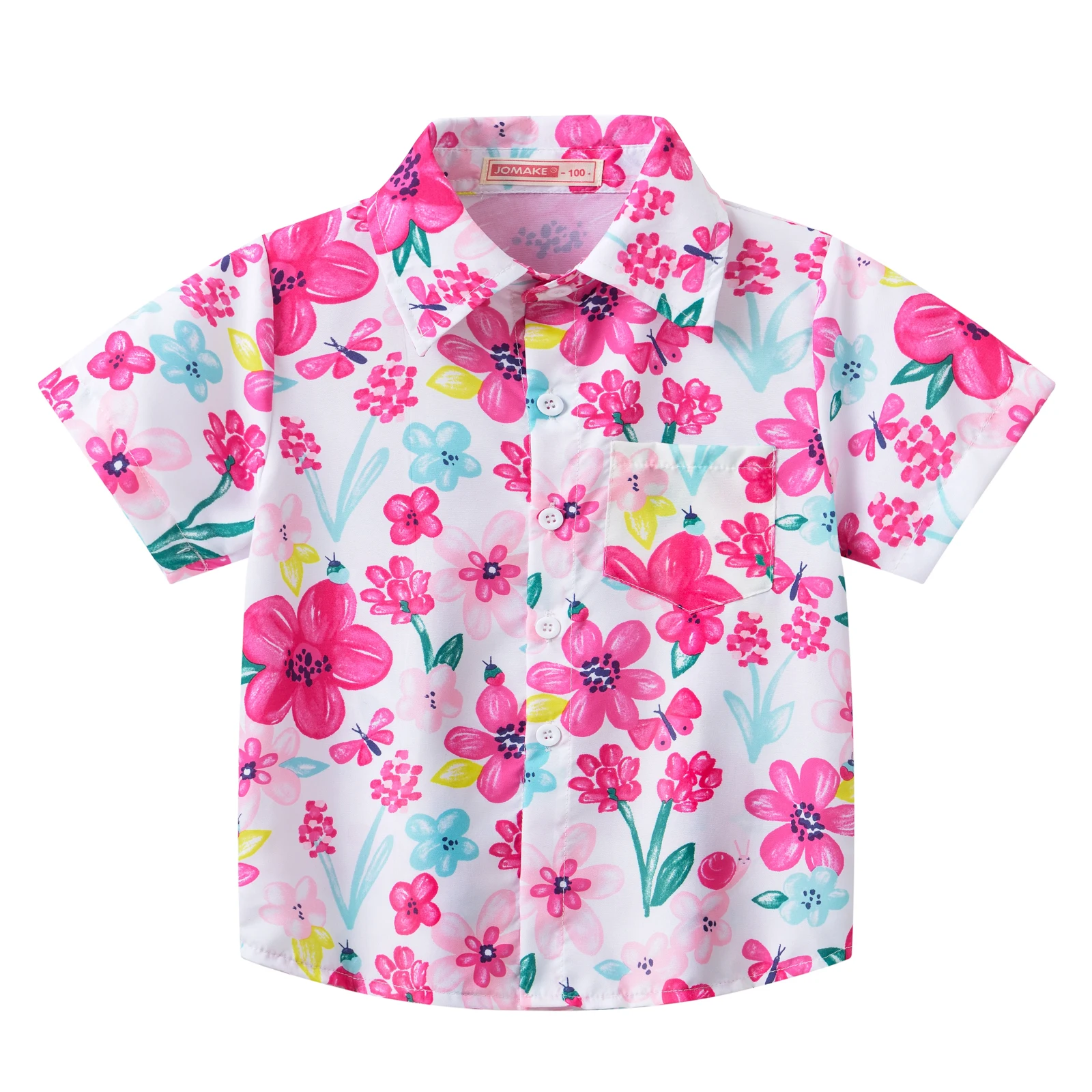 New summer girls and young children casual cute sweet multicolor printing fashion short sleeve baby thin Korean shirt wholesale.