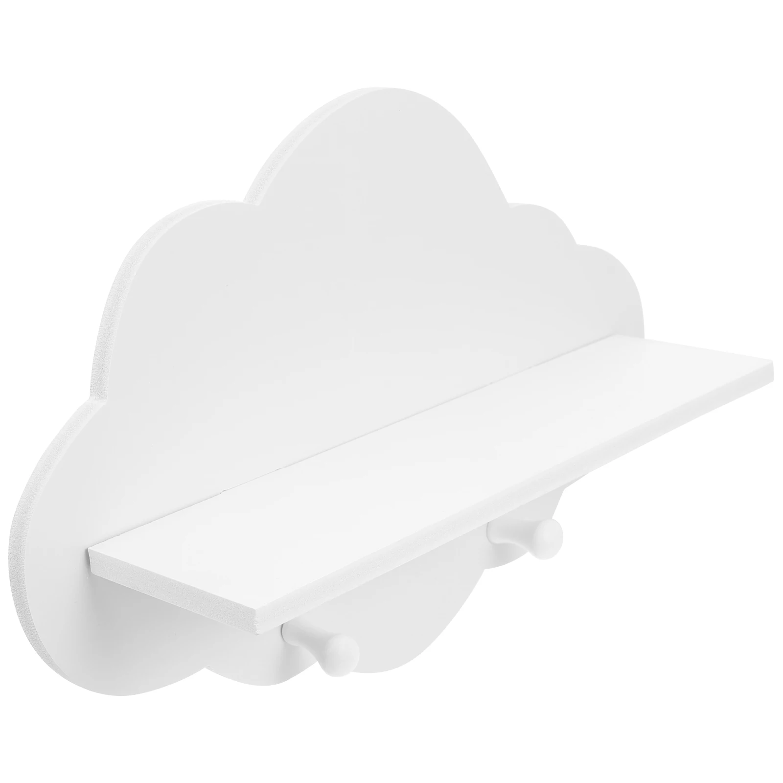 

Solid Wood Partition Rack Decor Shelf Cloud Floating Shelves Wall No Drill Decorate