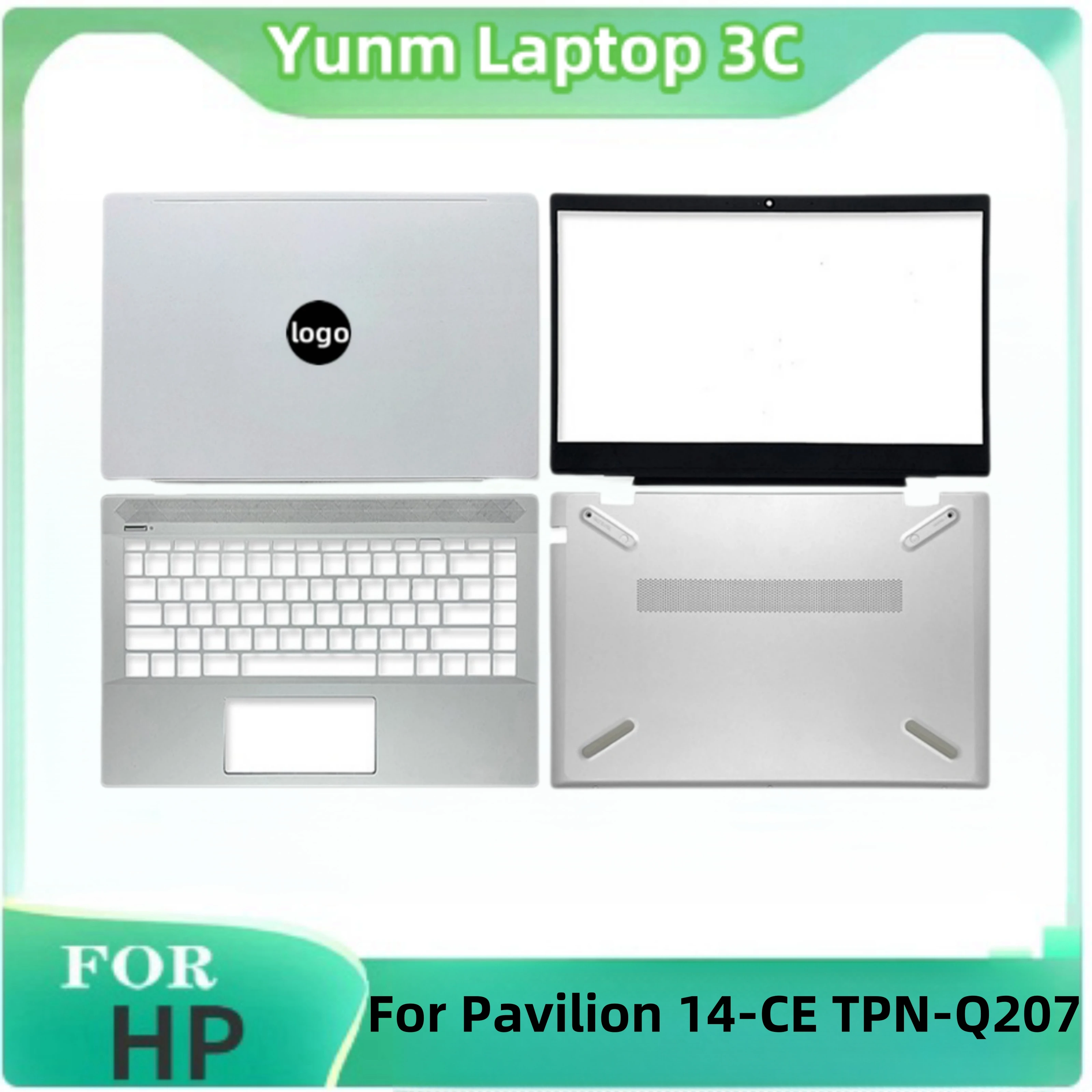 

New Original Laptop Case LCD Back Cover Front Bezel Hinged Case Replacement HP Pavilion 14-CE TPN-Q207 Laptop Accessory