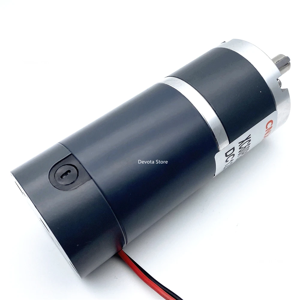 60MM Brushed Planetary Gear DC Motor 12V 24V CW/CCW High Power High Torque 60PG60S Shaft 12mm Keyway Motor