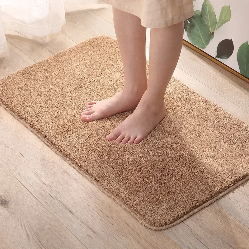 

2024 Arctic velvet carpet floor mat for toilet door absorbent non-slip mat yellow