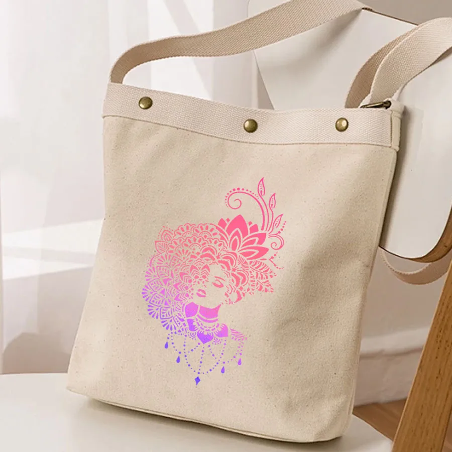 قطعة واحدة من استنسل نسائي بوهو مقاس A4 لطلاء الجدران - قالب سيدة ماندالا DIY للديكور الفني والحرف اليدوية