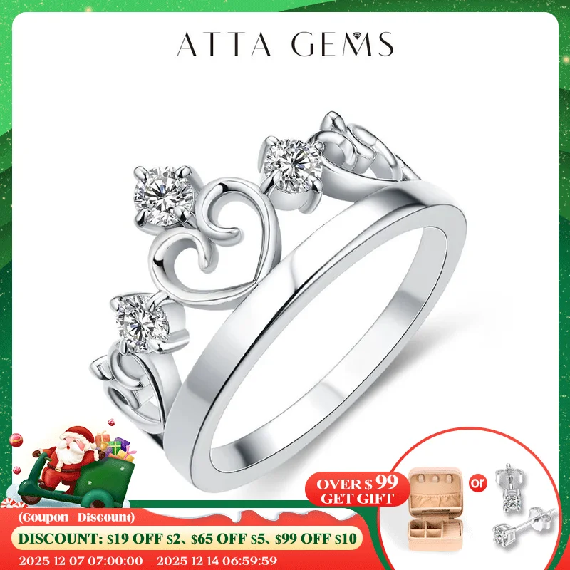 

Attagems Moissanite Rings 3.0MM D VVS Round Diamond Ring for Women Engagement Christmas 925 Sterling Silver Wedding Fine Jewelry