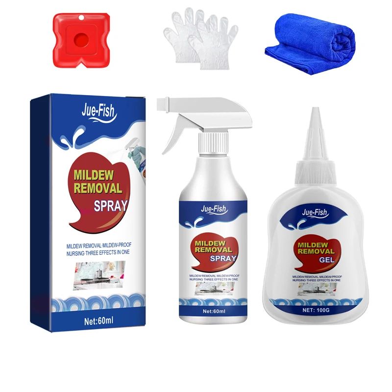 

Mold Remover Kit Powerful Wall Ceiling Mould Stains Removal Descaling Cleaning Agent for Kitchen Bathroom Household Mildew Tools