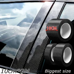 3D Carbon Fiber Car Bumper Door Guard Protection Film 3m Car Door Sill Protector Sticker Black Waterproof Anti Scratch Tape
