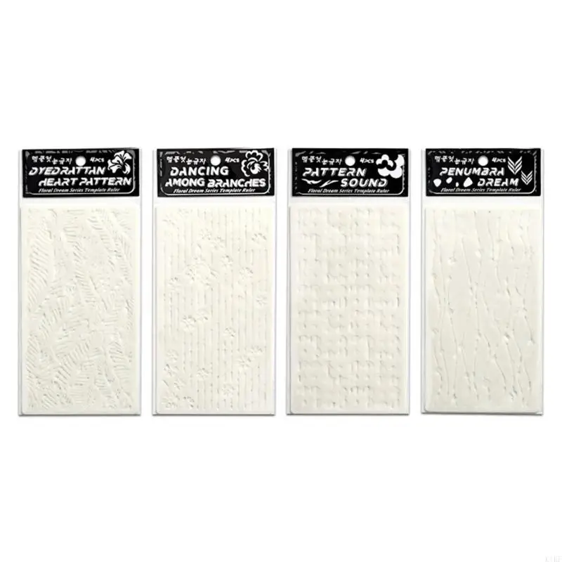 4 шт. Цветы трафареты Попадные покраски трафареты трафареты.