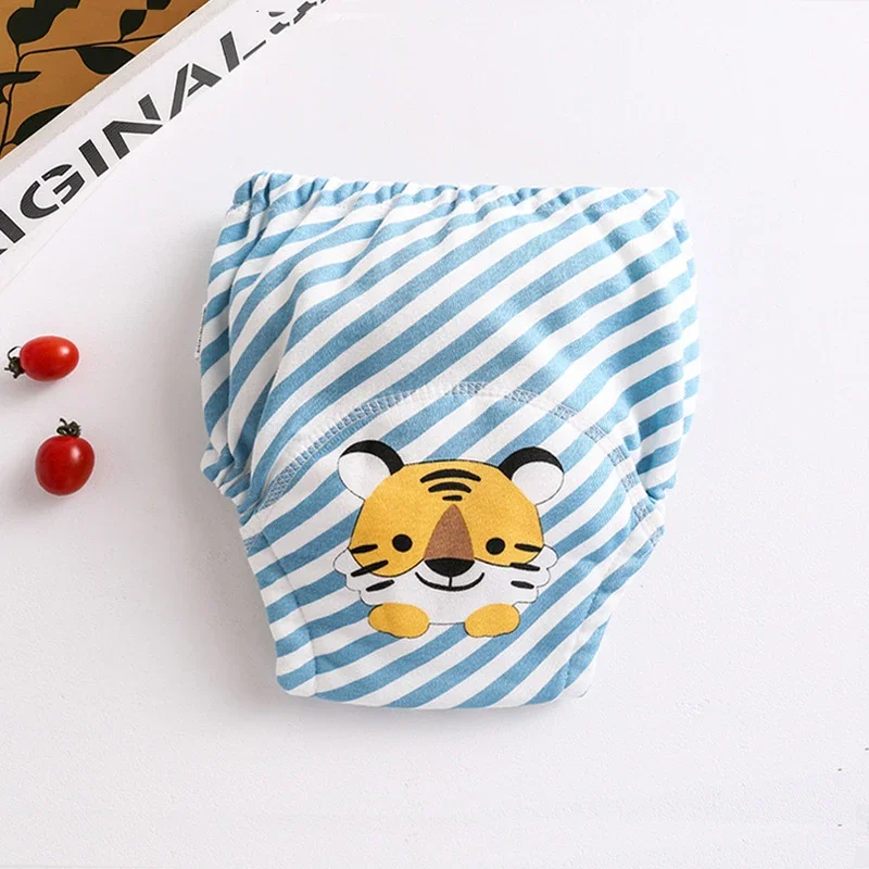 Korean cartoon baby toilet training pants pure cotton washable newborn diaper pants baby learning pants pull-up pants cloth