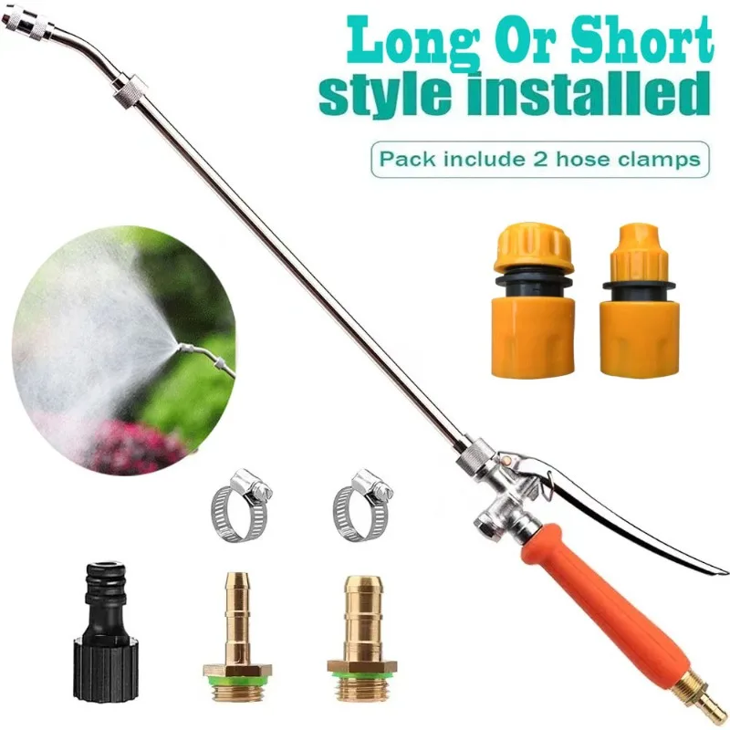 Stainless Steel Foam Washing Gun No-rinse Metal Atomizing Wax Water Sprayer for Home Appliance Air Conditioner Watering Plants