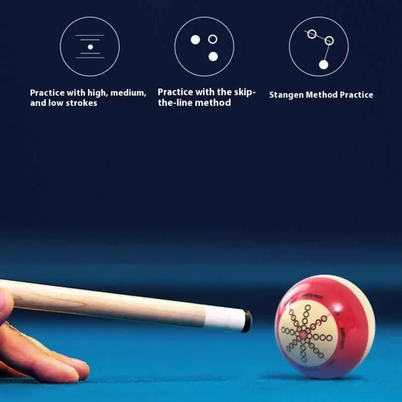 

Red And White Training Billiard Cue Ball 1-1/2 Standard 57.2mm American Advanced Training Ball Artifa Entertainment Equipment