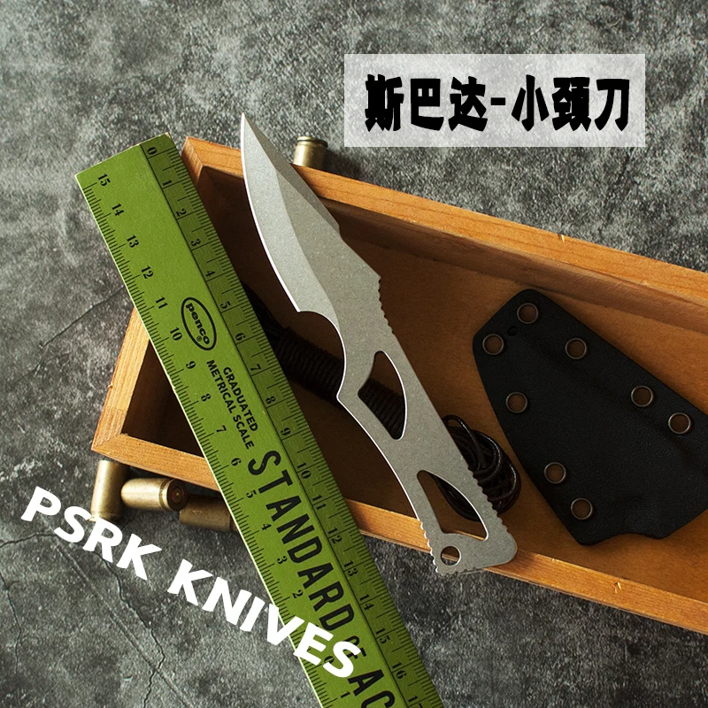 PSRK Sparta knife 60-61HRC ASPX818 blade Little neck knife outdoor EDC camping knife survival tool hunting tactical knife