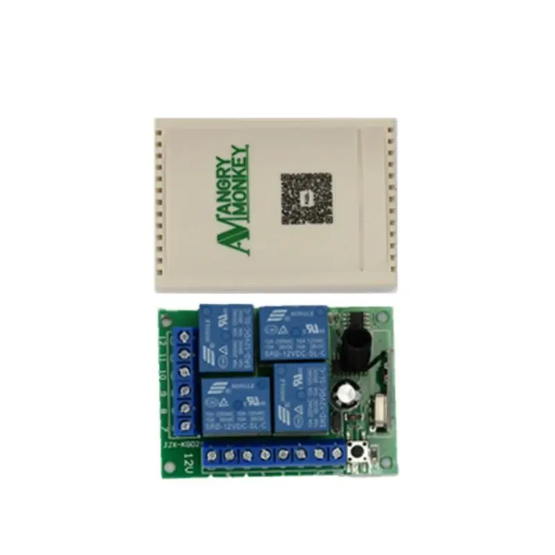 433.92 mhz interruptor remoto sem fio universal dc12v 4ch relé módulo receptor e 5 peices 4 canais rf remoto 433 mhz transmissor