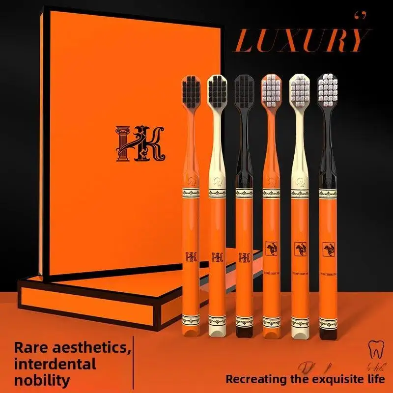 

Зубная щетка 6 High Beauty с широкой головкой для взрослых, для дома и путешествий, для пар, с ультрамягкой щетиной для эффективной чистки и защиты десен