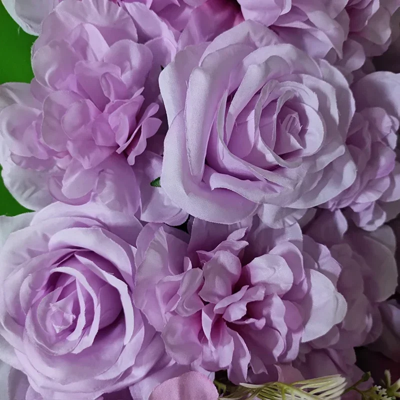 Wedding Decorations Artificial Flowers Fake Flowers Panel With Rose Flower For Table Decorations Paty Room Decor Purple