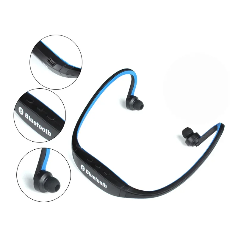 Sport Wireless Neckband Headphone Bluetooth Earphone Handsfree Earbuds Running Headset Gaming Support TF SD Card With Microphone