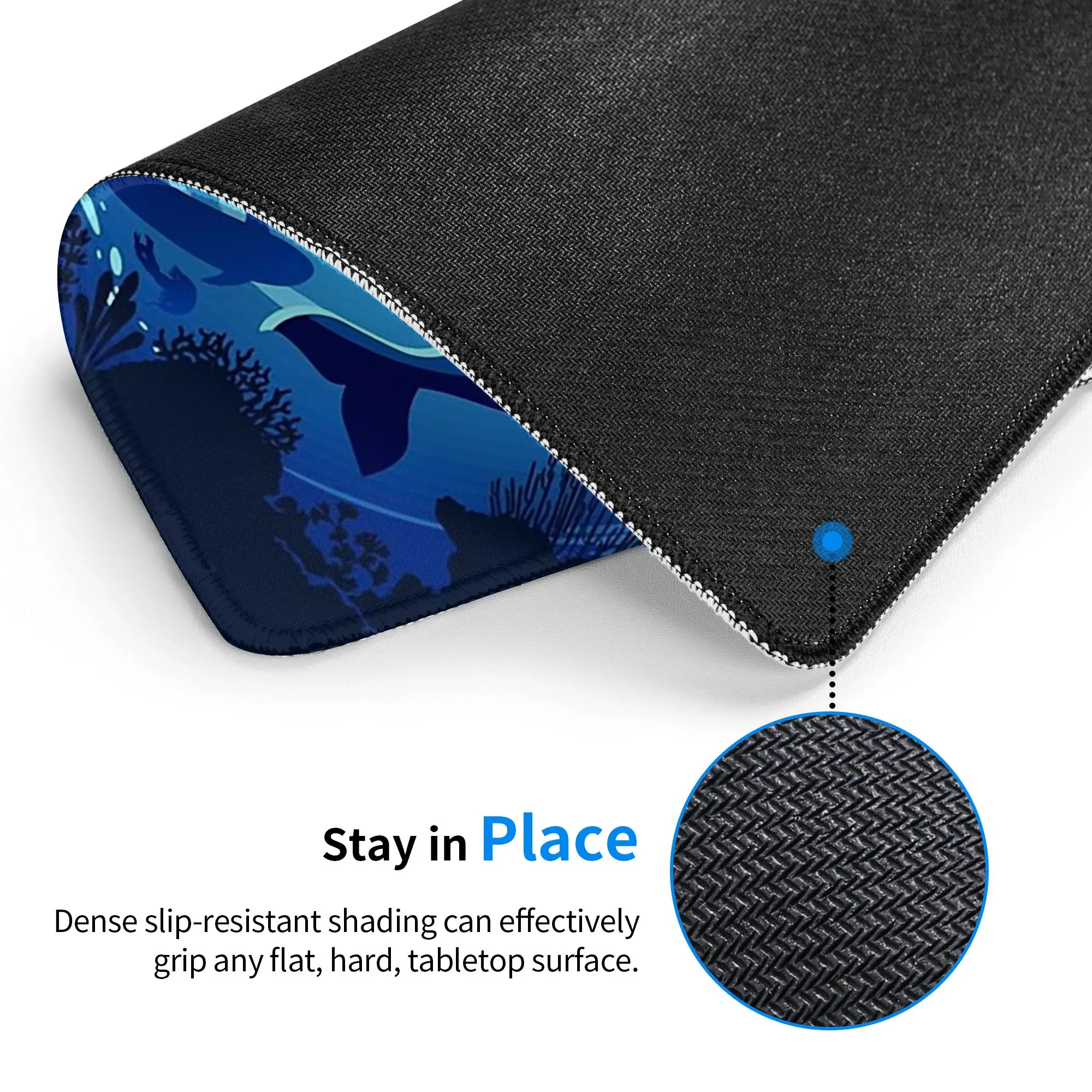 Underwater Cave Shark Themed Mouse Pad Computer Keyboard Mouse Mat Gamer PC Laptop Desk Mat Office Table Mats