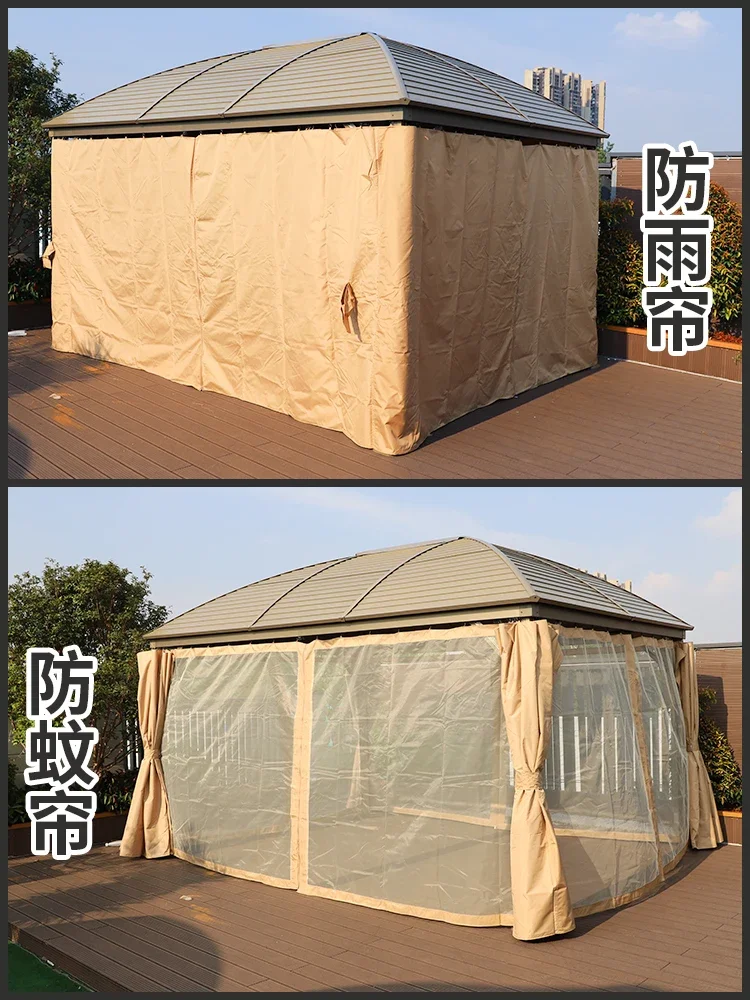 Outdoor gazebo courtyard pavilion sun room aluminum alloy villa tent outdoor garden rainproof sunshade terrace roof