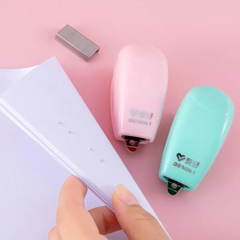 Creative Mini Cartoon Mango Chicken Stapler Student Cute Portable Stationery Binding Machine Set Student Prize Gift