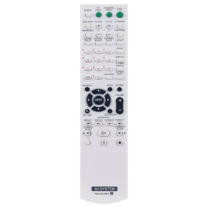 

652F RM-ADU003 Home Theater Remote Control For DAV-DX155 DX255 DX315 DZ120 Home Theater No Programming Required