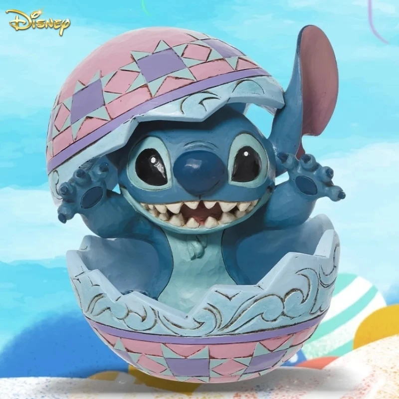 

13cm Disney Stitch Handmade Stitch Egg Set Decorated Starry Baby Birthday Table Decoration Gift Stitch Colored Eggs