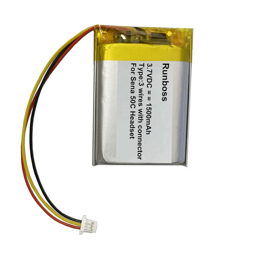 New 3.7V 1500mAh Battery For Sena 50C Headset Bluetooth Comm System and 4K Camera System Battery