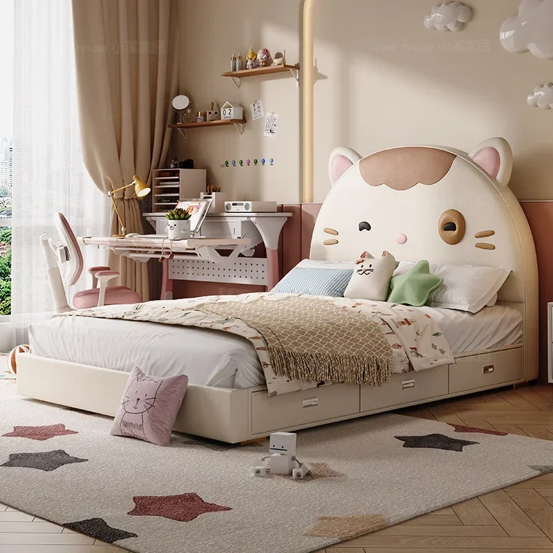 高級睡眠ベッドユニークな安全プラットフォーム睡眠プリンセスデザイン快適な格安ベッドソフト Camas De Casal トレンディな家具