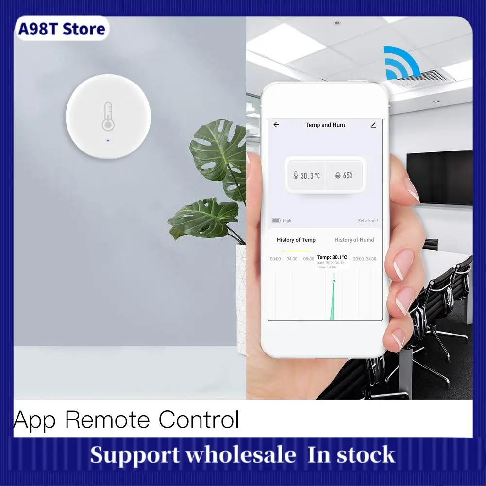

A98T Tuya Smart Zigbee 3,0 умный датчик температуры и влажности с питанием от батареи, безопасность с приложением Tuya Smart Life Alexa