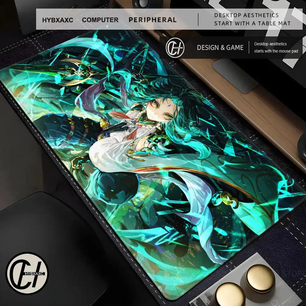 

Genshin Impact Xiao Desk Mat PC Gaming Accessories Mouse Pad Laptop Gamer Cabinet Keyboard Pad HD Anime Mousepad Kawaii Carpet