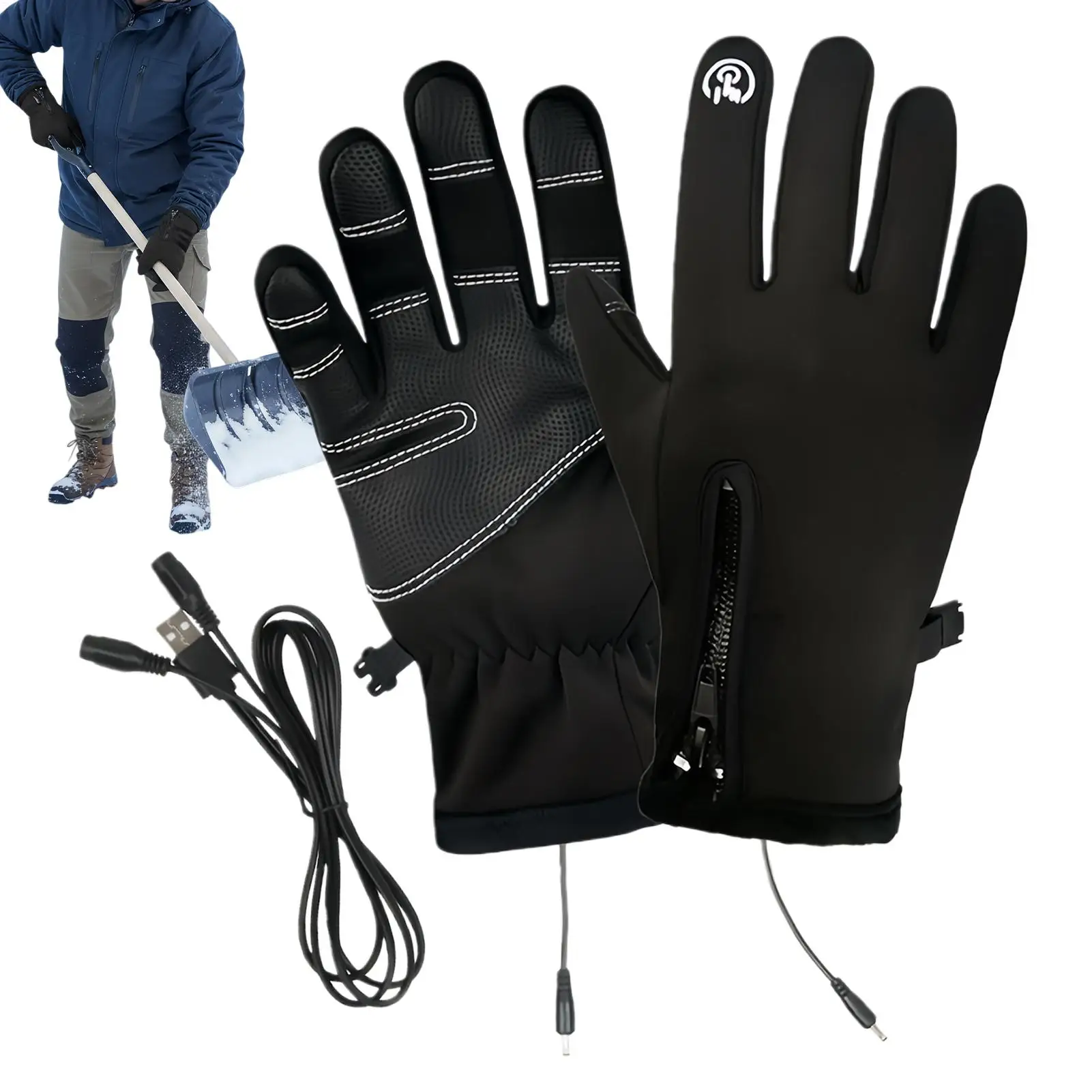 

USB Motorcycle Heated Gloves Hand Warmers Gloves for Skiing Snowboarding Cycling Winter Heating Thermal Gloves