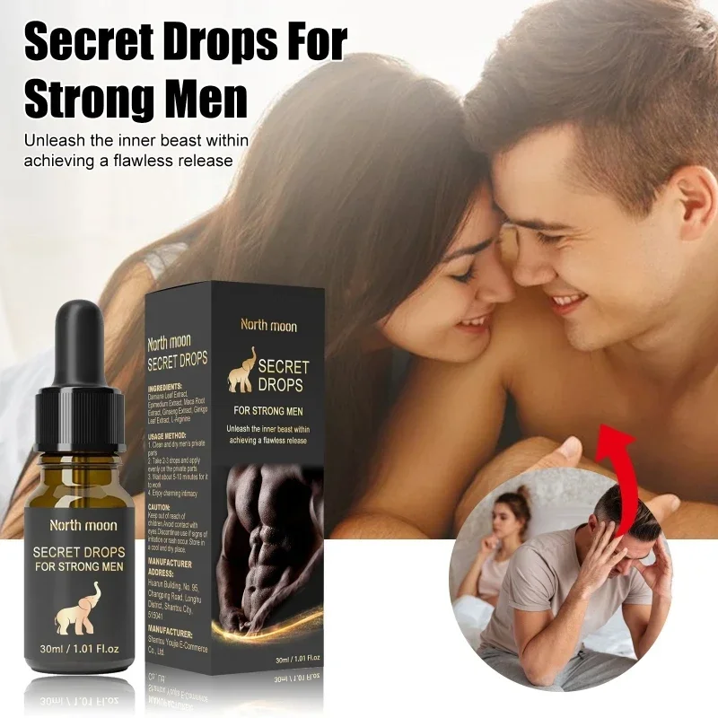 30ml Male Liquid Drops Man Happily Drop Strong Secret Drops for Improve Energy Erections Delay Ejaculation Easy to Use