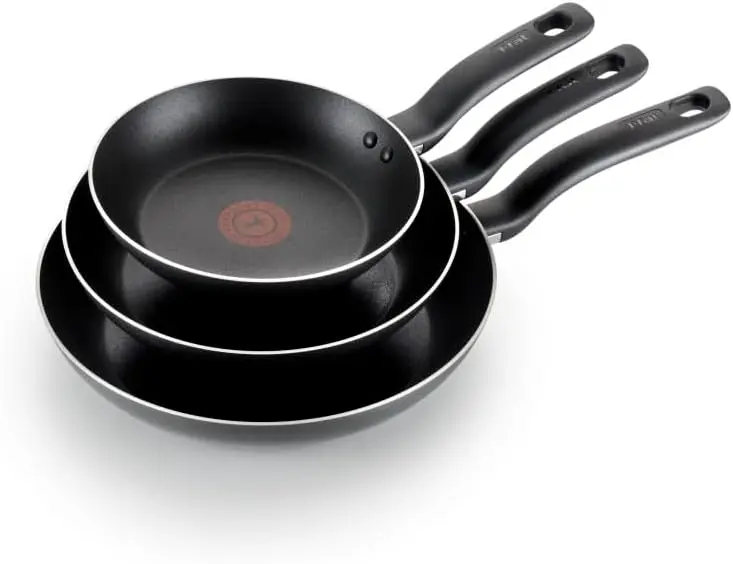 

Specialty Nonstick Fry Pan Set 3 Piece, 8, 9.5, 11 Inch, Oven Broiler Safe 350F, Cookware, Pots and Pans Set Non Stick, Ki