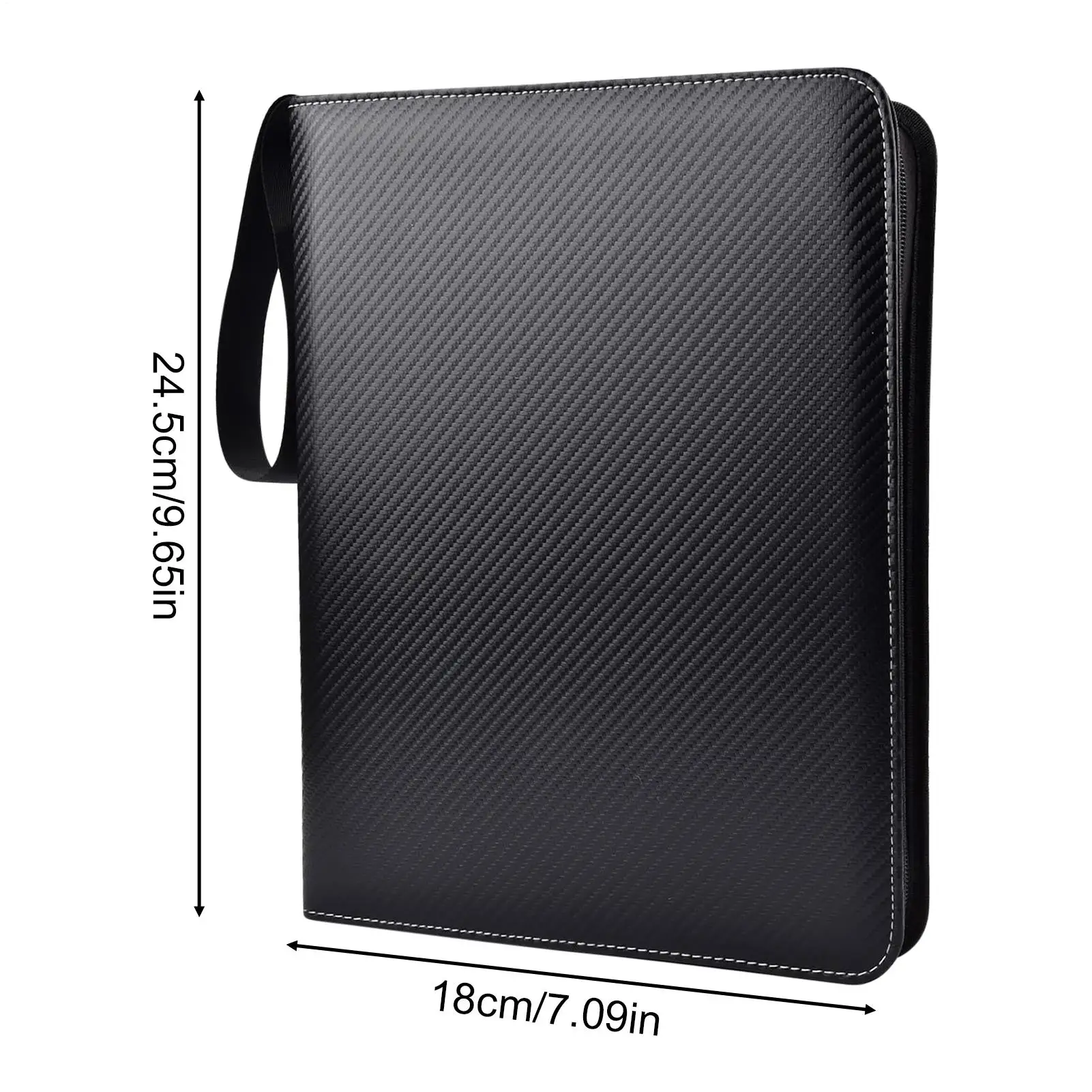 Carpeta de tarjetas comerciales, carpeta de almacenamiento de tarjetas de béisbol de PU de 9 bolsillos, carpetas de álbum de mangas de doble cara para mujeres, hombres, niños y niñas