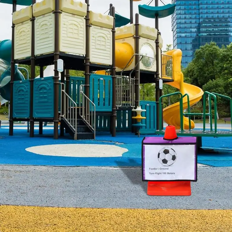 Outdoor Traffic Cone Sleeve Traffic Cone Signal Cover Reusable Sports Activity Warning Sign PVC Traffic Cone Cover For Outdoor