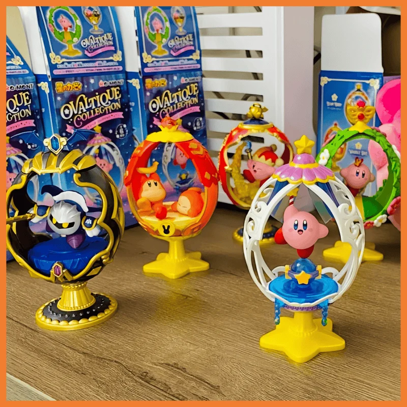 Re-Ment Oryginalne Figurki Kirby OVALTIQUE COLLECTION Kirby Meta Knight Waddle Dee Butterfly Beam Kirby PVC Model Akcji Prezent